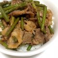 クックぱら's cooksnap of when they made 旦那絶賛!にんにくの芽入りカルビ丼.