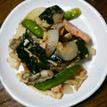 ecouteck's cooksnap of when they made 牛肉と筍とわかめの胡麻風味炒め.