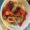 makosaka's cooksnap of when they made タコとトマトの冷製パスタ.
