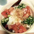 エトランゼとカミュ's cooksnap of when they made 超簡単！納豆、オクラ、トマトの御飯.