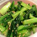 ごまぷぅ's cooksnap of when they made レンジで簡単！小松菜のナムル.