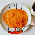 GUGUPEKORI's cooksnap of when they made ふわもち♡人参パンケーキ❁.