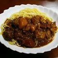peteco's cooksnap of when they made カレースパゲティー.