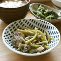 ガメコ's cooksnap of when they made ミズ（山菜）とサバ缶の煮もの.