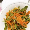 すーちゃんぬ's cooksnap of when they made 絹さや&人参の彩りナムル.