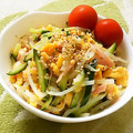 えれぼん's cooksnap of when they made もやしとハムの酢のもの 卵&きゅうり入り.