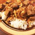 クックTS2464☆'s cooksnap of when they made 安いステーキ肉でビーフストロガノフ風.