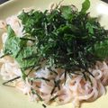 花団子＊'s cooksnap of when they made 【糖質オフ】しらたきタラコパスタ.