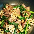 ふぅのママたん's cooksnap of when they made 牛肉と蓮根のにんにく醤油ソテー.