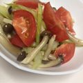 azbjbn's cooksnap of when they made レンジでキノコとセロリとトマトのおひたし.