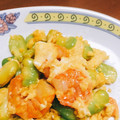 クックQ03PJQ☆'s cooksnap of when they made そら豆とむき海老の卵炒め.