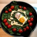 Vegetarin's cooksnap of when they made ほうれん草の巣篭もりサラダ♪.