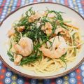 バカリャウ's cooksnap of when they made おかひじきとエビ、アンチョビのスパゲティ.