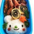 halluco's cooksnap of when they made 簡単♪白くまくんおにぎり＊キャラ弁.