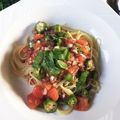 Cheerioos's cooksnap of when they made トマトとオクラの和風冷製パスタ.