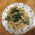 asupinya21's cooksnap of when they made ベーコンとほうれん草の和風パスタ❤.