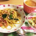 えしこ☆'s cooksnap of when they made 簡単♡めんつゆで和風パスタ♡.