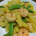 わいママ's cooksnap of when they made 海老とスナップエンドウとじゃが芋ソテー.