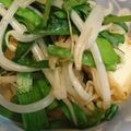 柊さくら's cooksnap of when they made 麺つゆで簡単ニラとモヤシと厚揚げ炒め☆.