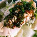 きえまま's cooksnap of when they made 蒸し鶏のねぎわさびカルパッチョ.