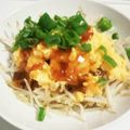 ♪快適一人暮らし♪'s cooksnap of when they made 激安！節約！もやし卵の甘酢あんかけ.