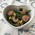 くらふとほりっく's cooksnap of when they made ほうれん草とウィンナー☆めんつゆ炒め.