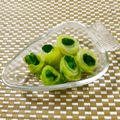 ﾁｲﾁｬﾝﾏﾏ's cooksnap of when they made 白菜とにらでロールおひたし.