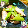なっちゃん散歩's cooksnap of when they made スナップエンドウの炒め物.