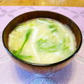 アイリッシュショコラ's cooksnap of when they made 3分で完成☆水菜とえのきのお味噌汁.