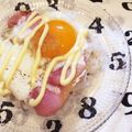 ＊marble＊'s cooksnap of when they made ランチに最適！新玉ねぎのベーコンエッグ丼.