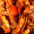 lalanoir's cooksnap of when they made 美肌効果抜群！手羽先の味噌ハニー煮込み.