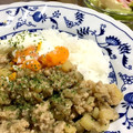 ちこ飯屋's cooksnap of when they made ゴボウとジャガイモと挽肉の味噌炒めごはん.