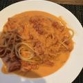 landofnana's cooksnap of when they made 簡単♪カニトマトクリームスパゲティー.