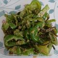 ぷ～にぷに's cooksnap of when they made ピーマンと塩昆布のゴマ油炒め☆.