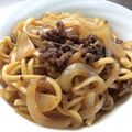 ogamonja's cooksnap of when they made B級グルメアレンジ 十和田バラ焼きうどん.