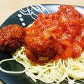 えま＊'s cooksnap of when they made 簡単！ミートボールごろごろスパゲティ.
