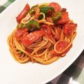 izoopu's cooksnap of when they made 簡単♪絶品♪ナポリタンスパゲッティ.
