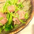 yummy♡'s cooksnap of when they made まぐろとセリの辛子味噌和え。.