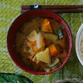 しわき's cooksnap of when they made さつまいもとかぼちゃのお味噌汁.