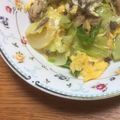 himajin511's cooksnap of when they made とろ卵豚キャベツ.