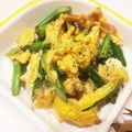kuni02's cooksnap of when they made アスパラとベーコンの卵とじ.