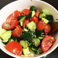 ☆モロヘイヤ☆'s cooksnap of when they made トマトと、きゅうりの中華和えサラダ.