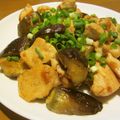 柳さき's cooksnap of when they made なすと鶏肉のガリバタポン炒め.