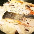たら男's cooksnap of when they made 鮭とキノコのサワークリーム煮.