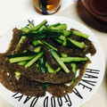 クックYFXY7B☆'s cooksnap of when they made くらげ風✿冷凍蒟蒻と胡瓜の中華風和え.