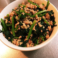 fuyu子's cooksnap of when they made ほうれん草と豚挽きのバター炒め.