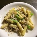 ayayariko1's cooksnap of when they made 鶏ひき肉とごぼうのクリームパスタ.