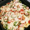 そらからす's cooksnap of when they made ホットプレートで楽チン☆ライスピザ.