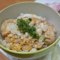 フェイジョン's cooksnap of when they made 電子レンジDE簡単ミニ丼☆揚げ玉いり卵丼.