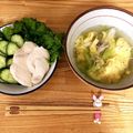 クックXWLGDX☆'s cooksnap of when they made 鶏スープ&蒸し鶏イミダペプチドで疲労回復.